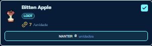 Cartão real de um item marcado para venda, com preço e quantidade a manter.